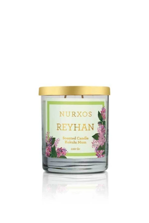 Nurxos Reyhan Kokulu Mum 220 Gr – Aromatik Soya Mumu - 9671 ürün görseli 1