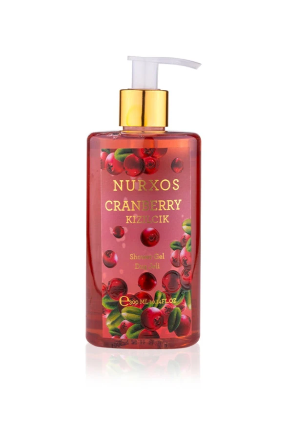 Nurxos Kızılcık (Cranberry) Duş Jeli 300 ML – Meyvemsi Çiçeksi - 9223 ürün görseli 1