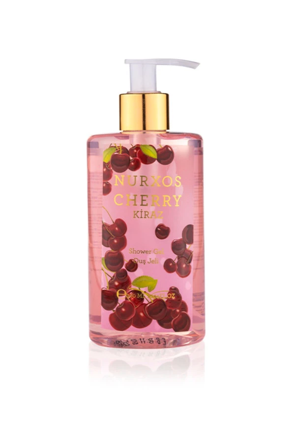 Nurxos Kiraz ve Çilek (Cherry) Duş Jeli 300 ML – Meyvemsi Çiçeksi- 9224 ürün görseli 1