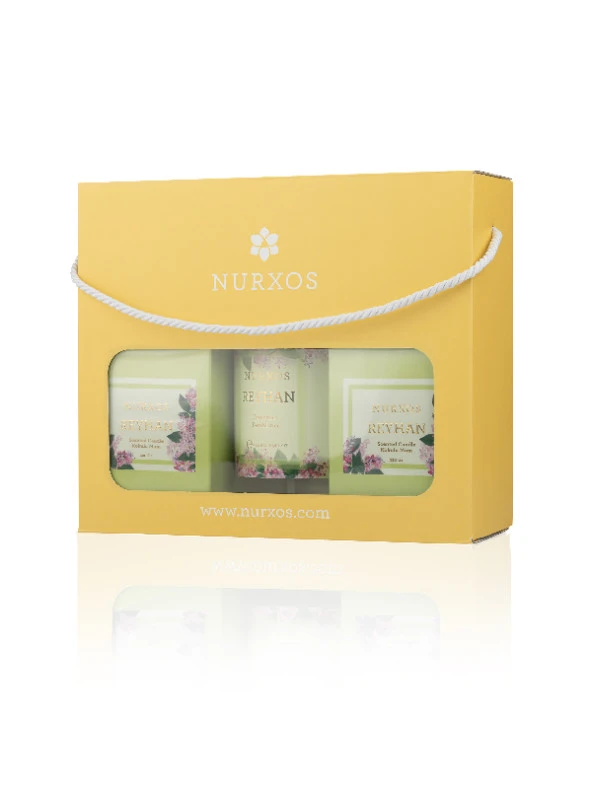Nurxos 9680 Reyhan Kutulu 2 Adet Kokulu Mum+Freshener Oda Spreyi ürün görseli 1
