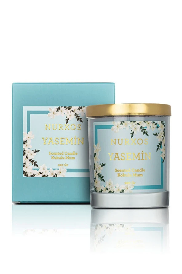 Nurxos Yasemin Kokulu Mum 220 Gr – Oryantal Çiçeksi Soya Mumu - 9664 ürün görseli 1