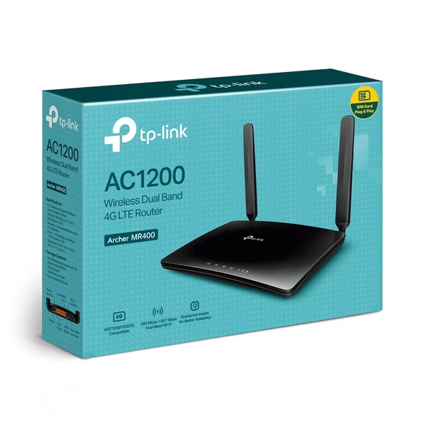 Tp-Link Archer MR400 Çift Bant LTE (3G-4G) Router - Resim 3
