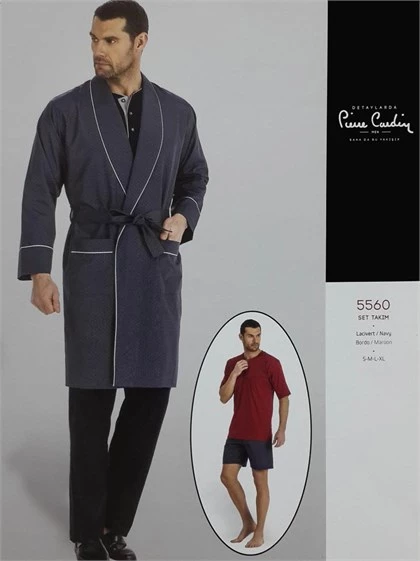 Pierre Cardin 5560 Damatlık Ropteşambr 5 Li Pijama Set ürün görseli 1