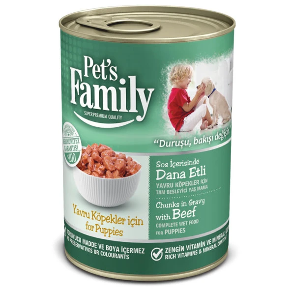 Pets Famıly Kopek Konservesı Dana Etlı 400 Gr ürün görseli 1