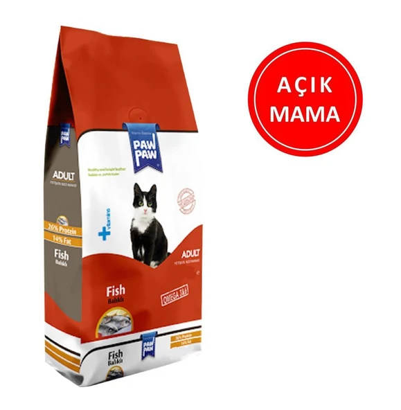 Paw Paw Balıklı Kedi Maması 1 Kg AÇIK ürün görseli 1