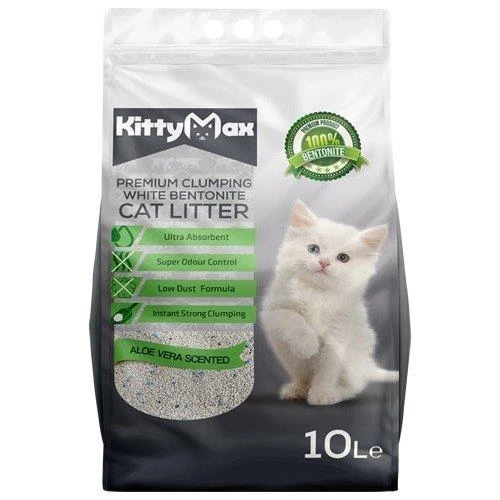 KittyMax Aloe Vera Kokulu Bentonit Kedi Kumu 10 Lt ürün görseli 1