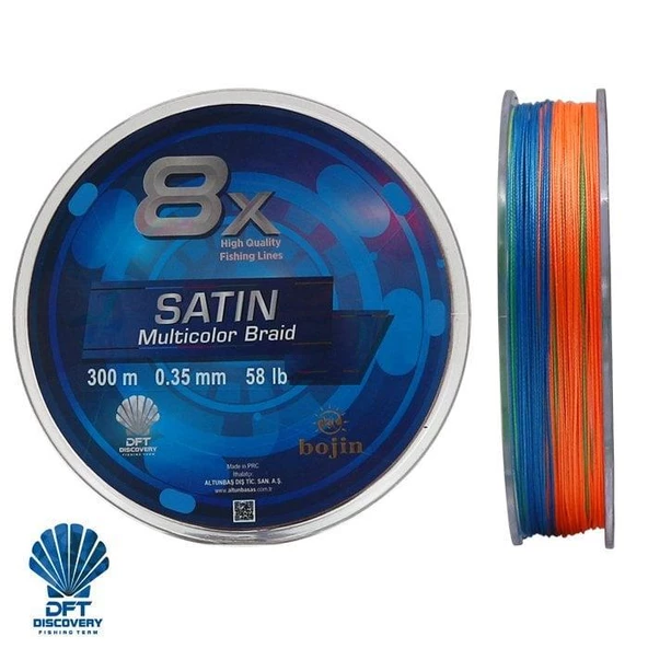 DFT Bojin 8x Satin Multicolor 300m İp Misina ürün görseli 1