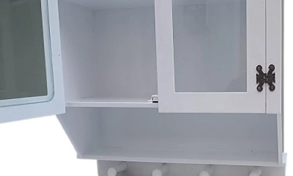 Hobi ADN 90351 Model Dekoratif TEREK Ecza Dolap MDF Parlak Beyaz lake El yapım ürün görseli 1