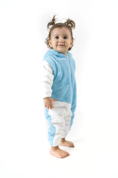Welsoft Peluş Fermuarlı Kışlık Unisex Kız Erkek Bebek Uyku Tulumu Bebek Tulumu Çocuk Tulumu ürün görseli 1