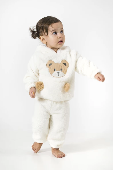 Welsoft Peluş Unisex Kışlık Bebek Takımları Çocuk Giyim Bebek Kıyafeti Çocuk Kostümü welsoft takım TKMWLS ürün görseli 1