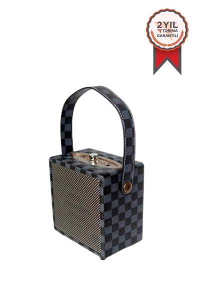 Torima X2 Taşınabilir Wooden Case Bluetooth Hoparlör Mavi ürün görseli 1