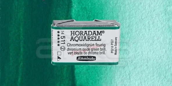 Schmincke Horadam Aquarell 1/1 Tablet 511 Chrom Oxide Green Brill seri 2 ürün görseli 1