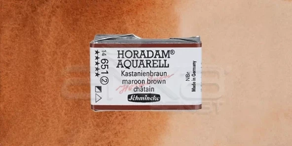 Schmincke Horadam Aquarell 1/1 Tablet 651 Maroon Brown seri 2 ürün görseli 1