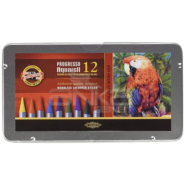 Koh-i-Noor Progresso Aquarell Woodless Coloured Pencil Set 12li ürün görseli 1