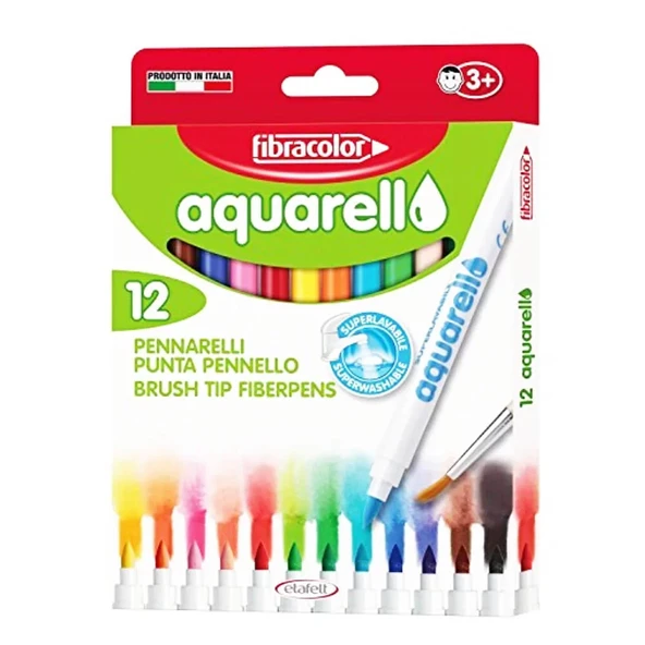 Fibracolor Aquarell Keçeli Kalem 12 Renk 10550A ürün görseli 1