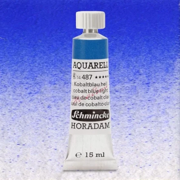 Schmincke Horadam Aquarell Tube 15ml Seri 4 Cobalt Blue Light 487 ürün görseli 1