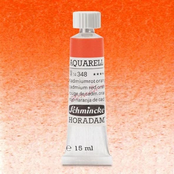 Schmincke Horadam Aquarell Tube 15ml Seri 3 Cadmium Red Orange 348 ürün görseli 1