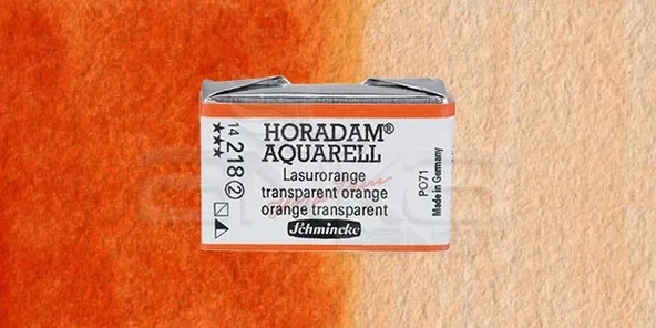 Schmincke Horadam Aquarell 1/1 Tablet 218 Translucent Orange seri 2 ürün görseli 1