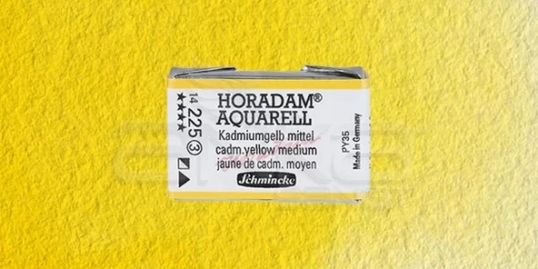 Schmincke Horadam Aquarell 1/1 Tablet 225 Cadmium Yellow Middle seri 3 ürün görseli 1