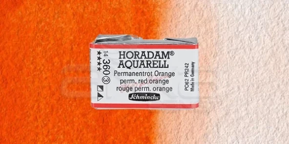 Schmincke Horadam Aquarell 1/1 Tablet 360 Permanent Red Orange seri 3 ürün görseli 1
