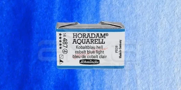 Schmincke Horadam Aquarell 1/1 Tablet 487 Cobalt Blue Light seri 4 ürün görseli 1