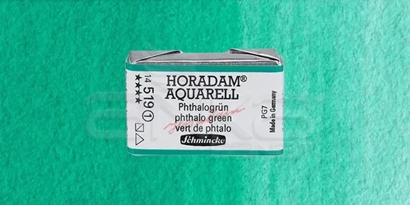 Schmincke Horadam Aquarell 1/1 Tablet 519 Phthalo Green seri 1 ürün görseli 1