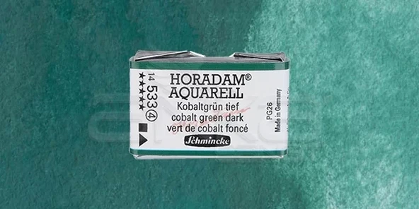 Schmincke Horadam Aquarell 1/1 Tablet 533 Cobalt Green Dark seri 4 ürün görseli 1