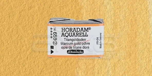 Schmincke Horadam Aquarell 1/1 Tablet 659 Titanium Gold Ochre seri 2 ürün görseli 1