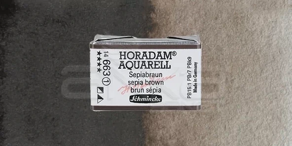 Schmincke Horadam Aquarell 1/1 Tablet 663 Sepia Brown seri 1 ürün görseli 1