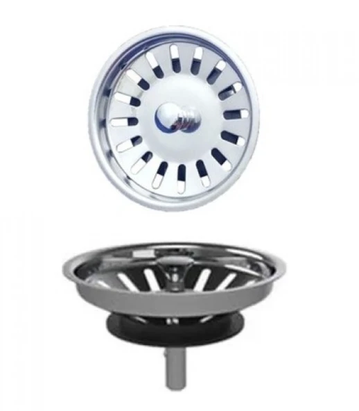 EVYE SÜZGECİ PASLANMAZ ÇELİK 8 CM LAVABO SÜZGEÇ ürün görseli 1
