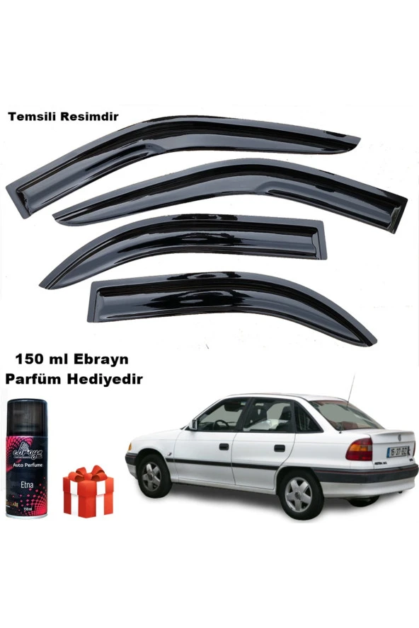 Caraks Opel Astra F Mügen Cam Rüzgarlığı Sedan 1991 - 1998 Arası 4 Lü Takım Koku Hediyeli ürün görseli 1