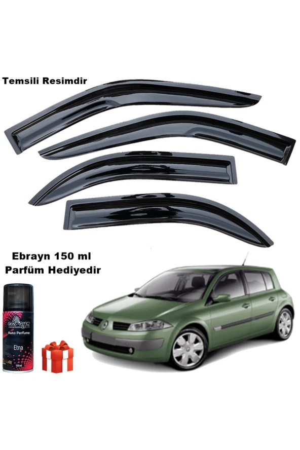 Caraks Renault Megane 2 Mügen Cam Rüzgarlığı Hb 2004-2010 Arası 4 Lü Takım Koku Hediyeli ürün görseli 1