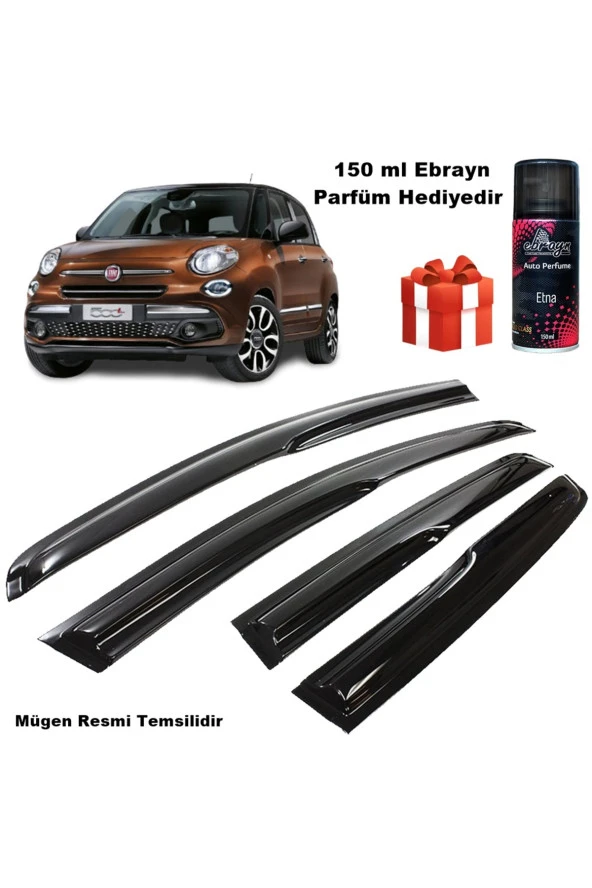 Caraks Fiat 500l Mügen Cam Rüzgarlığı 2018 Sonrası 4 Lü Takım Koku Hediyeli ürün görseli 1