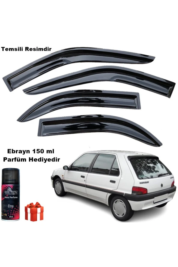 Caraks Peugeot 106 Mügen Cam Rüzgarlığı 1992-2002 Arası 4 Lü Takım Koku Hediyeli ürün görseli 1