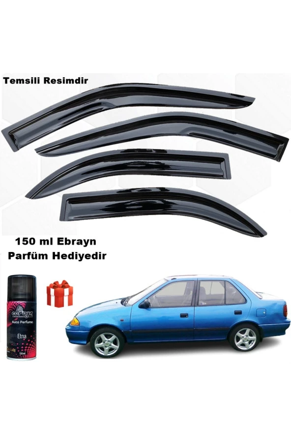 Caraks Suzuki Swift Sedan Mügen Cam Rüzgarlığı 1993 - 2001 Arası 4 Lü Takım Koku Hediyeli ürün görseli 1