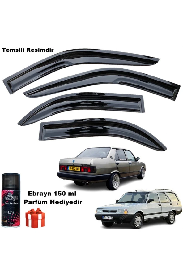 Caraks Fiat Tofaş Mügen Cam Rüzgarlığı Tüm Kasalara Uyumlu 4 Lü Takım Koku Hediyeli ürün görseli 1