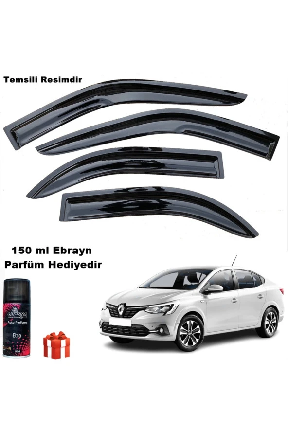Caraks Renault Talian Mügen Cam Rüzgarlığı 2021 Sonrası 4 Lü Takım Koku Hediyeli ürün görseli 1