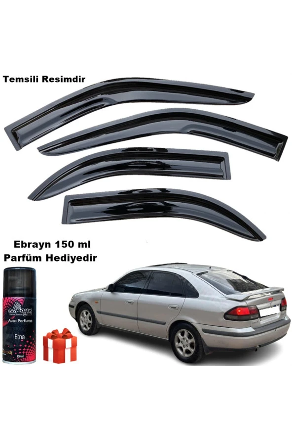Caraks Mazda 626 Hatchback Mügen Cam Rüzgarlığı 1998-2002 Arası 4 Lü Takım Koku Hediyeli ürün görseli 1