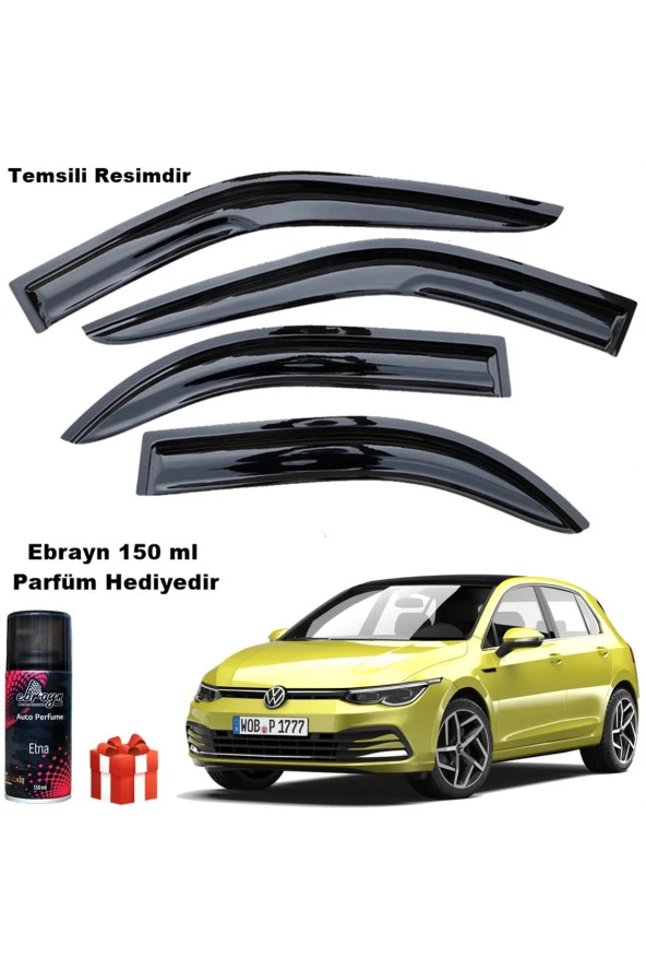 Caraks Vw Golf 8 Mügen Cam Rüzgarlığı 2020 Sonrası 4 Lü Takım Koku Hediyeli ürün görseli 1