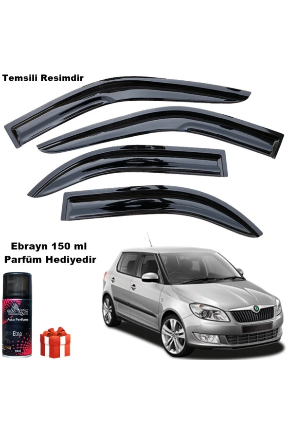 Caraks Skoda Fabia Hb Mügen Cam Rüzgarlığı 2009-2014 Arası 4 Lü Takım Koku Hediyeli ürün görseli 1