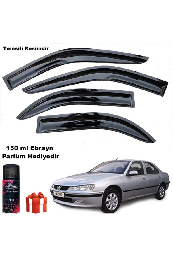 Caraks Peugeot 406 Mügen Cam Rüzgarlığı 1995-2005 Arası 4 Lü Takım Koku Hediyeli ürün görseli 1