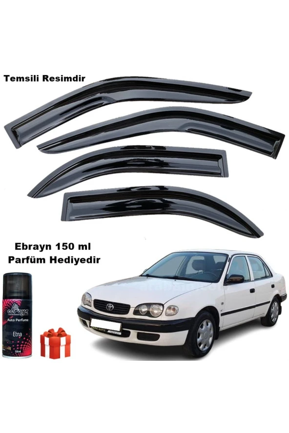 Caraks Toyota Corolla Mügen Cam Rüzgarlığı 1999-2001 Arası 4 Lü Takım Koku Hediyeli ürün görseli 1