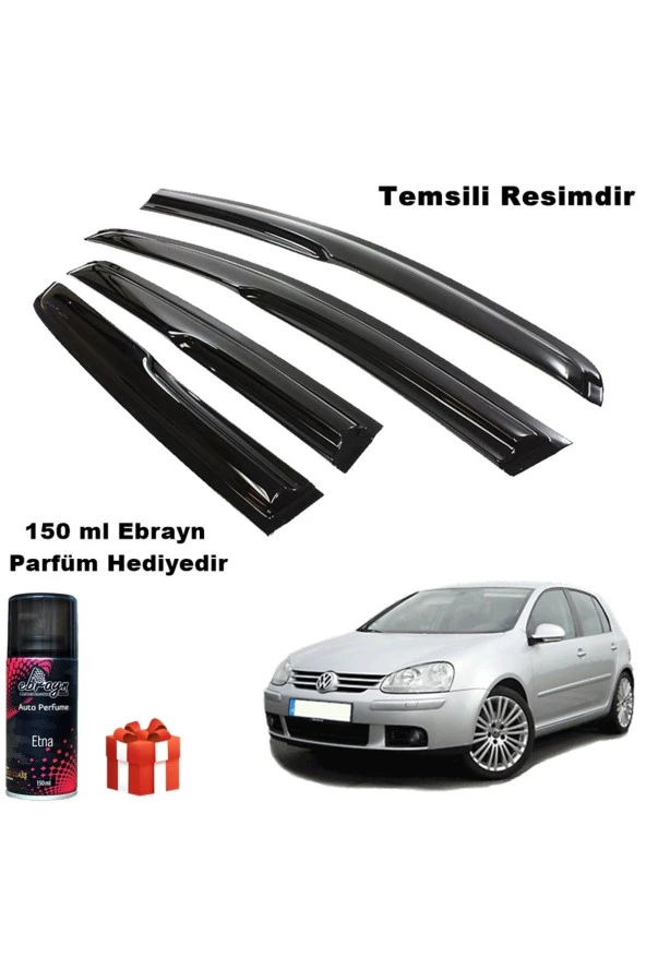 Caraks Vw Golf 5 Mügen Cam Rüzgarlığı 2004-2009 Arası 4 Lü Takım Koku Hediyeli ürün görseli 1