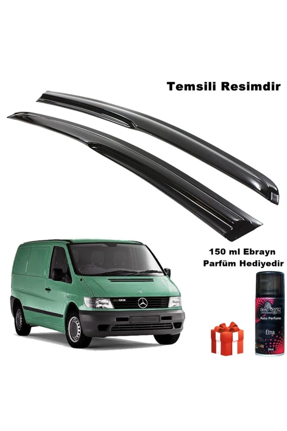 Caraks Mercedes Vito Mügen Cam Rüzgarlığı 1996-2003 Arası 2 Li Takım Koku Hediyeli ürün görseli 1