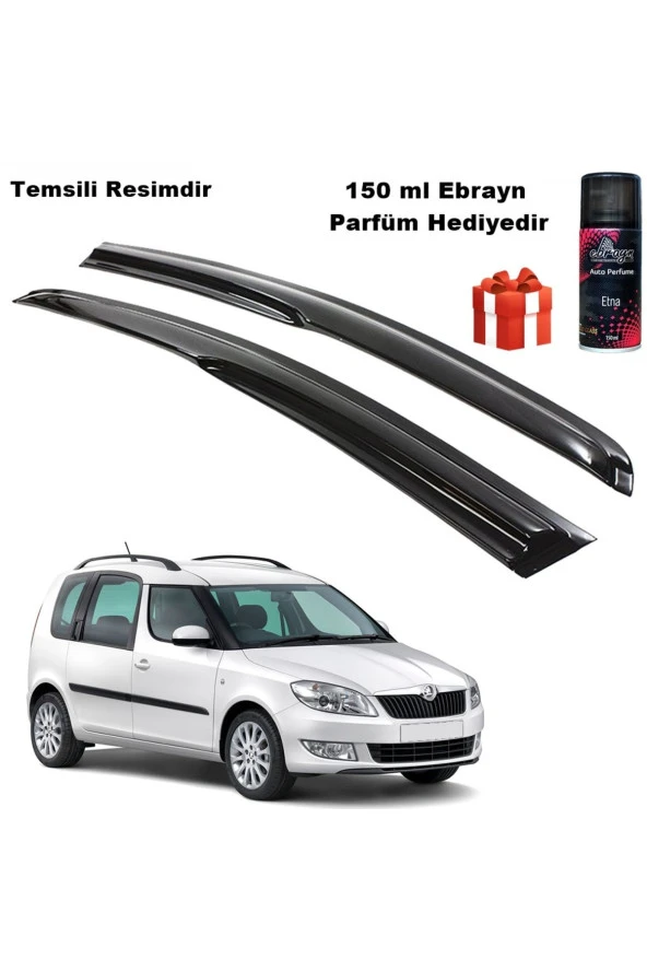 Caraks Skoda Roomster Mügen Cam Rüzgarlığı 2007 Sonrası 2 Li Takım Koku Hediyeli ürün görseli 1
