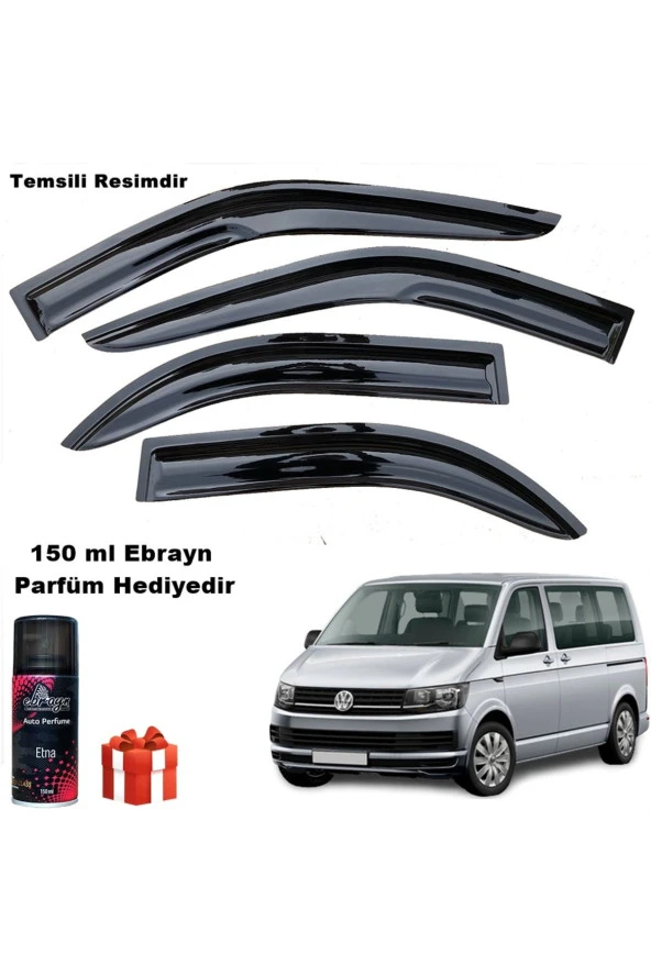 Caraks Vw Transporter T7 Mügen Cam Rüzgarlığı 2010 - 2018 Arası 4 Lü Takım Koku Hediyeli ürün görseli 1