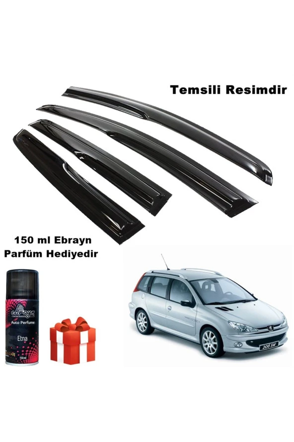 Caraks Peugeot 206 Mügen Cam Rüzgarlığı Stw Kasa 1998-2012 Arası 4 Lü Takım Koku Hediyeli ürün görseli 1