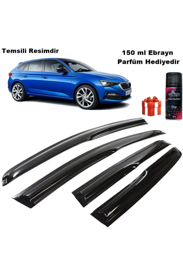 Caraks Skoda Scala Mügen Cam Rüzgarlığı 2020 Sonrası 4 Lü Takım Koku Hediyeli ürün görseli 1
