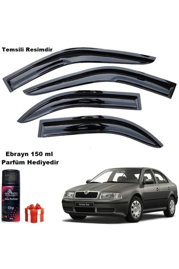 Caraks Skoda Octavia A4 Mügen Cam Rüzgarlığı 4lü 1996-2004 Arası Takım Koku Hediyeli ürün görseli 1
