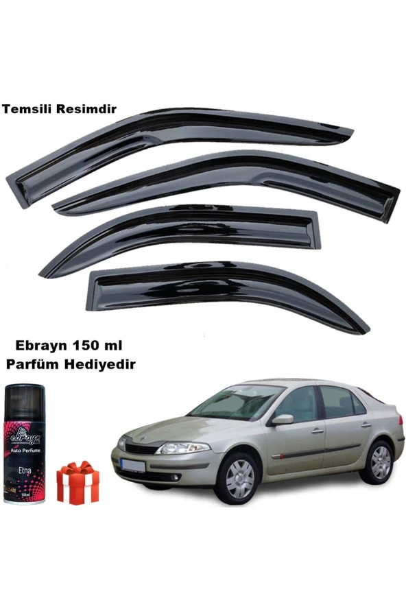 Caraks Renault Laguna 2 Mügen Cam Rüzgarlığı 2003-2007 Arası Kasalar 4 Lü Takım Koku Hediyeli ürün görseli 1
